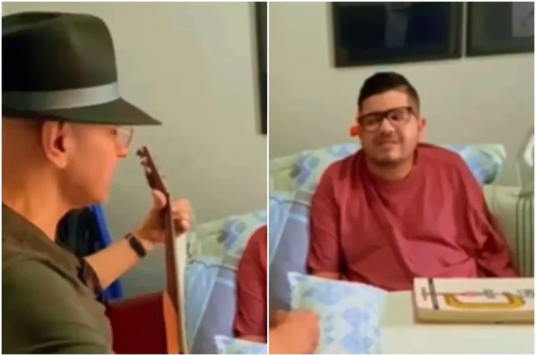 Após alta hospitalar, compositor Tony Ricardo recebe visita emocionante de Sérgio Lopes