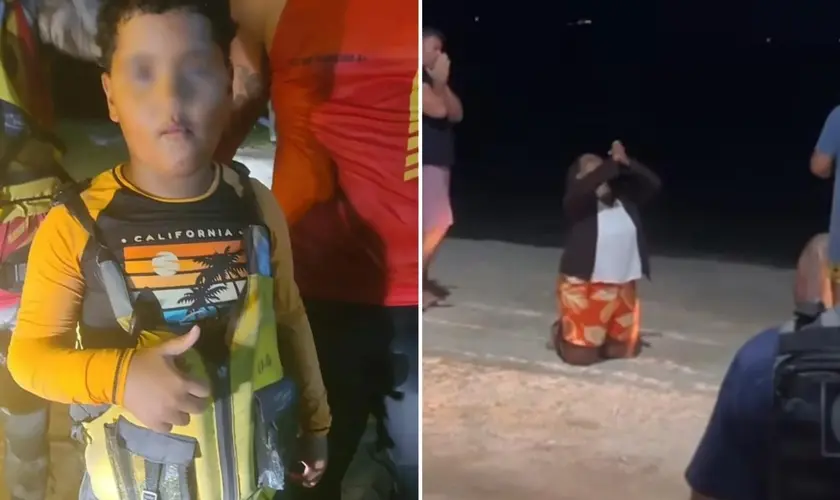 Menino de 10 anos é resgatado vivo após 8 horas à deriva no mar: “Jesus estava no barco”