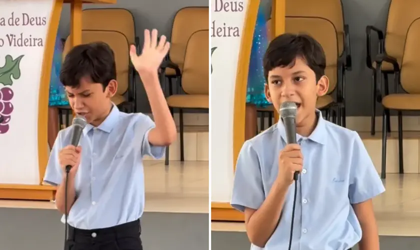 Do silêncio ao altar: menino autista emociona ao louvar e viraliza nas redes