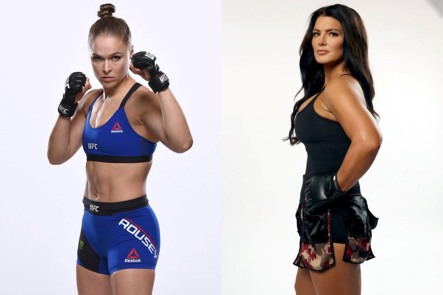 Ronda Rousey e Gina Carano fazem primeira encarada antes de luta marcada para maio