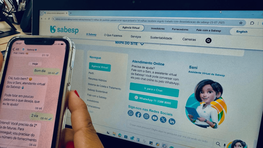 Sabesp passa a alertar consumo excessivo de água via WhatsApp para evitar desperdícios