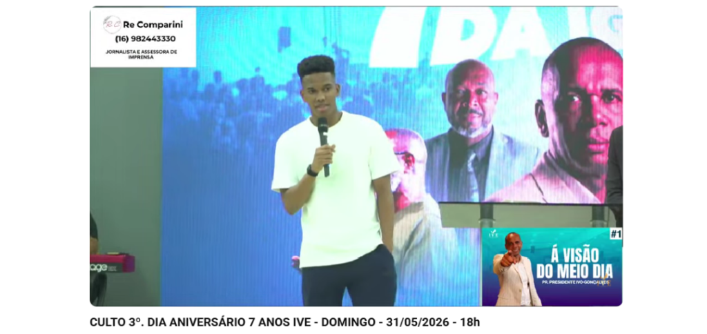 Fé, Superação e Gratidão marcam testemunho emocionante no aniversário de 7 anos da IVE