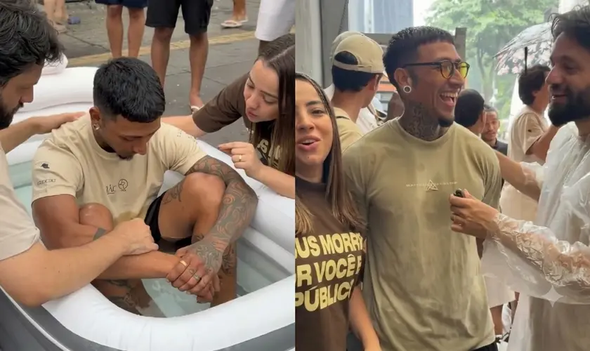 Jovem ateu aceita Jesus e é batizado na Avenida Paulista após encontro inesperado com evangelistas