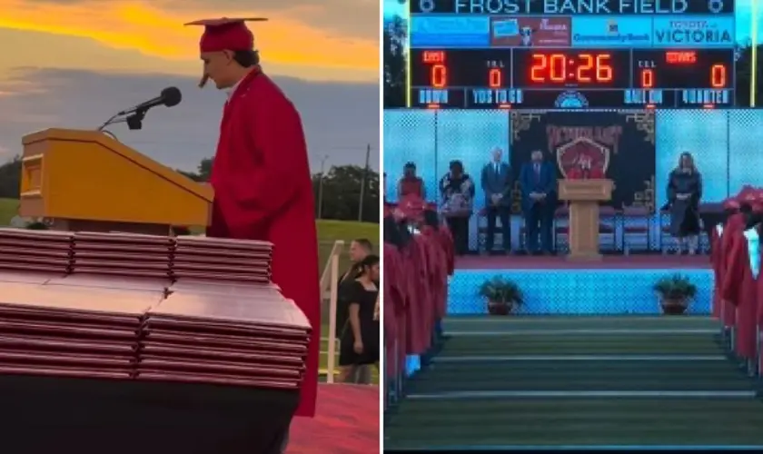 Jovem fala de Jesus em formatura e emociona público: “Ele tem um plano para sua vida”